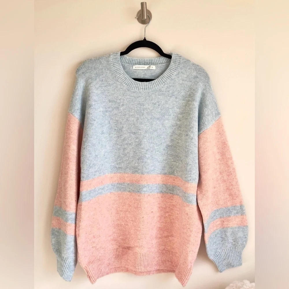 New with tags Altar’d state charity color block striped sweater_4